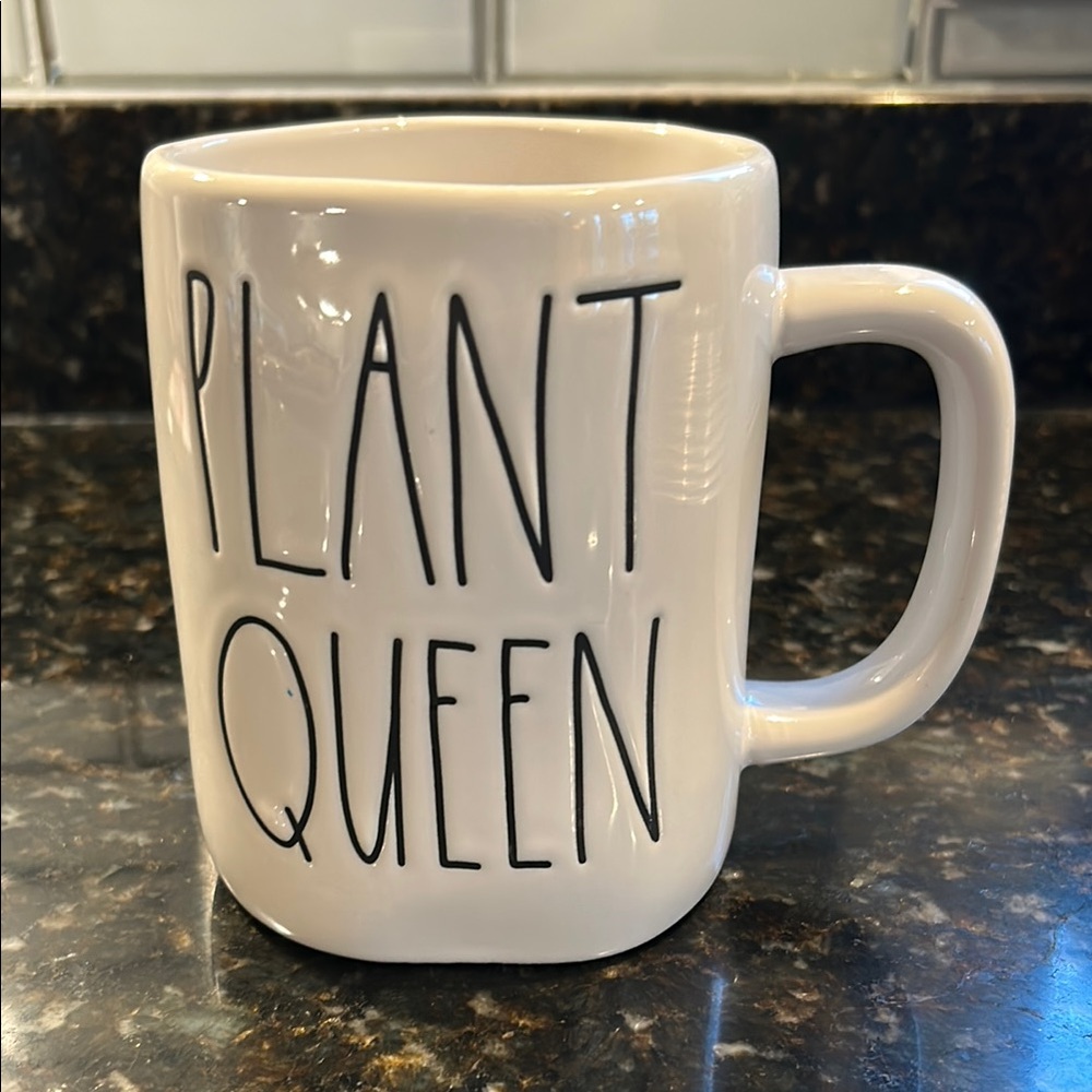 RAE DUNN “Plant Queen” X-Large Cactus Mug 24 oz Clean Artisan Collection EUC